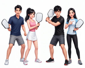 Cặp Đôi Nam Nữ Chơi Pickleball, Trò Chơi Pickleball (16)