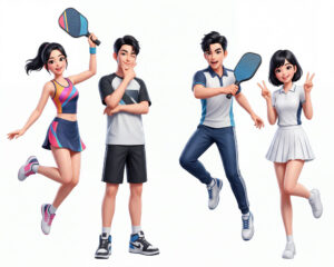 Cặp Đôi Nam Nữ Chơi Pickleball, Trò Chơi Pickleball (17)