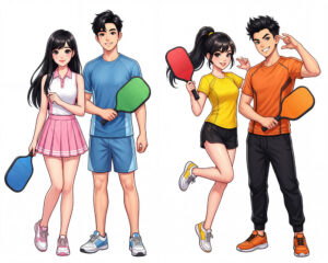 Cặp Đôi Nam Nữ Chơi Pickleball, Trò Chơi Pickleball (19)