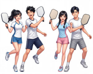 Cặp Đôi Nam Nữ Chơi Pickleball, Trò Chơi Pickleball (21)