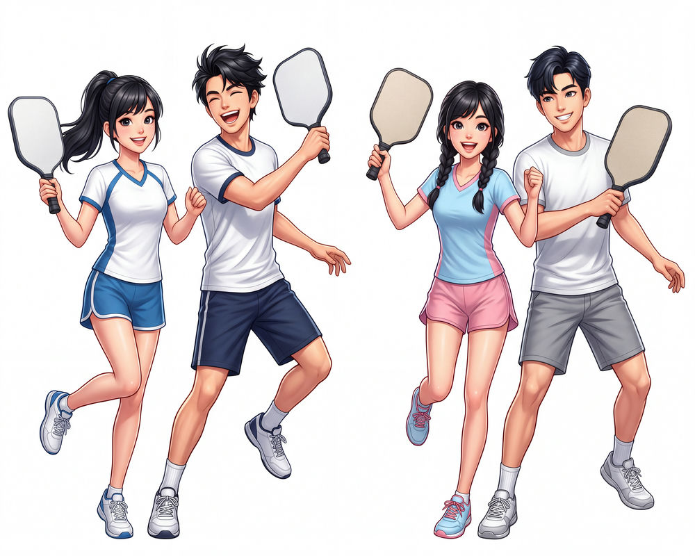 Cặp Đôi Nam Nữ Chơi Pickleball, Trò Chơi Pickleball (21)