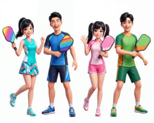 Cặp Đôi Nam Nữ Chơi Pickleball, Trò Chơi Pickleball (23)