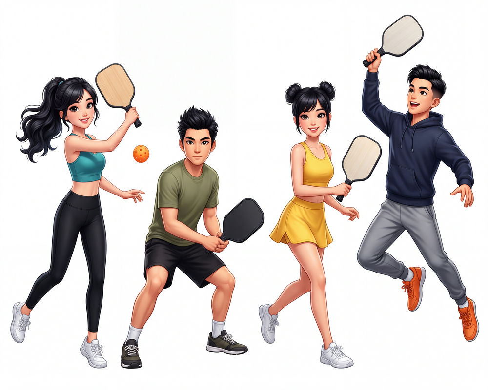 Cặp Đôi Nam Nữ Chơi Pickleball, Trò Chơi Pickleball (24)