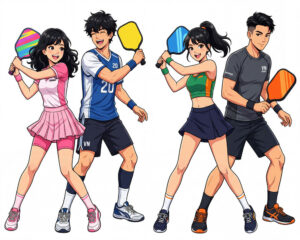 Cặp Đôi Nam Nữ Chơi Pickleball, Trò Chơi Pickleball (26)