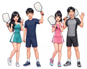 Cặp Đôi Nam Nữ Chơi Pickleball, Trò Chơi Pickleball (29)