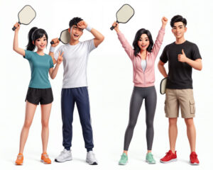 Cặp Đôi Nam Nữ Chơi Pickleball, Trò Chơi Pickleball (30)