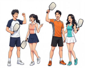Cặp Đôi Nam Nữ Chơi Pickleball, Trò Chơi Pickleball (31)