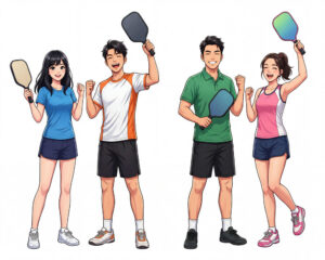 Cặp Đôi Nam Nữ Chơi Pickleball, Trò Chơi Pickleball (32)
