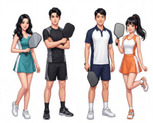 Cặp Đôi Nam Nữ Chơi Pickleball, Trò Chơi Pickleball (35)