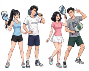 Cặp Đôi Nam Nữ Chơi Pickleball, Trò Chơi Pickleball (38)