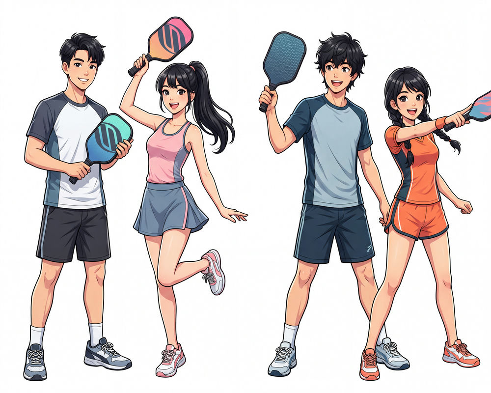 Cặp Đôi Nam Nữ Chơi Pickleball, Trò Chơi Pickleball (39)
