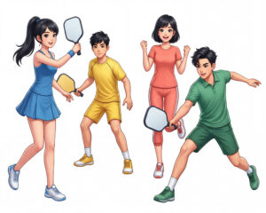 Cặp Đôi Nam Nữ Chơi Pickleball, Trò Chơi Pickleball (43)