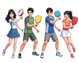 Cặp Đôi Nam Nữ Chơi Pickleball, Trò Chơi Pickleball (45)