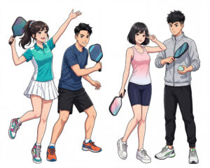 Cặp Đôi Nam Nữ Chơi Pickleball, Trò Chơi Pickleball (5)