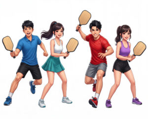 Cặp Đôi Nam Nữ Chơi Pickleball, Trò Chơi Pickleball (50)