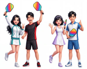 Cặp Đôi Nam Nữ Chơi Pickleball, Trò Chơi Pickleball (53)