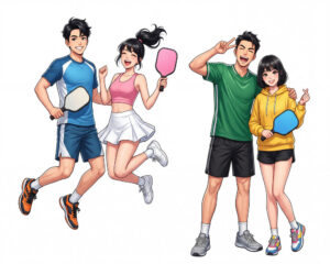 Cặp Đôi Nam Nữ Chơi Pickleball, Trò Chơi Pickleball (54)