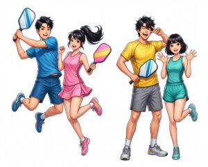 Cặp Đôi Nam Nữ Chơi Pickleball, Trò Chơi Pickleball (55)