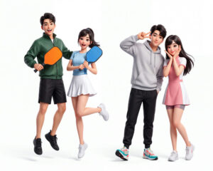 Cặp Đôi Nam Nữ Chơi Pickleball, Trò Chơi Pickleball (56)