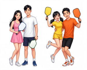 Cặp Đôi Nam Nữ Chơi Pickleball, Trò Chơi Pickleball (57)