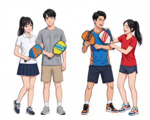 Cặp Đôi Nam Nữ Chơi Pickleball, Trò Chơi Pickleball (58)