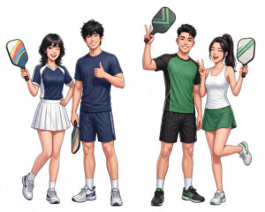 Cặp Đôi Nam Nữ Chơi Pickleball, Trò Chơi Pickleball (59)