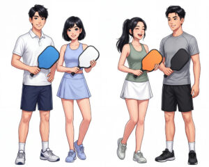 Cặp Đôi Nam Nữ Chơi Pickleball, Trò Chơi Pickleball (7)