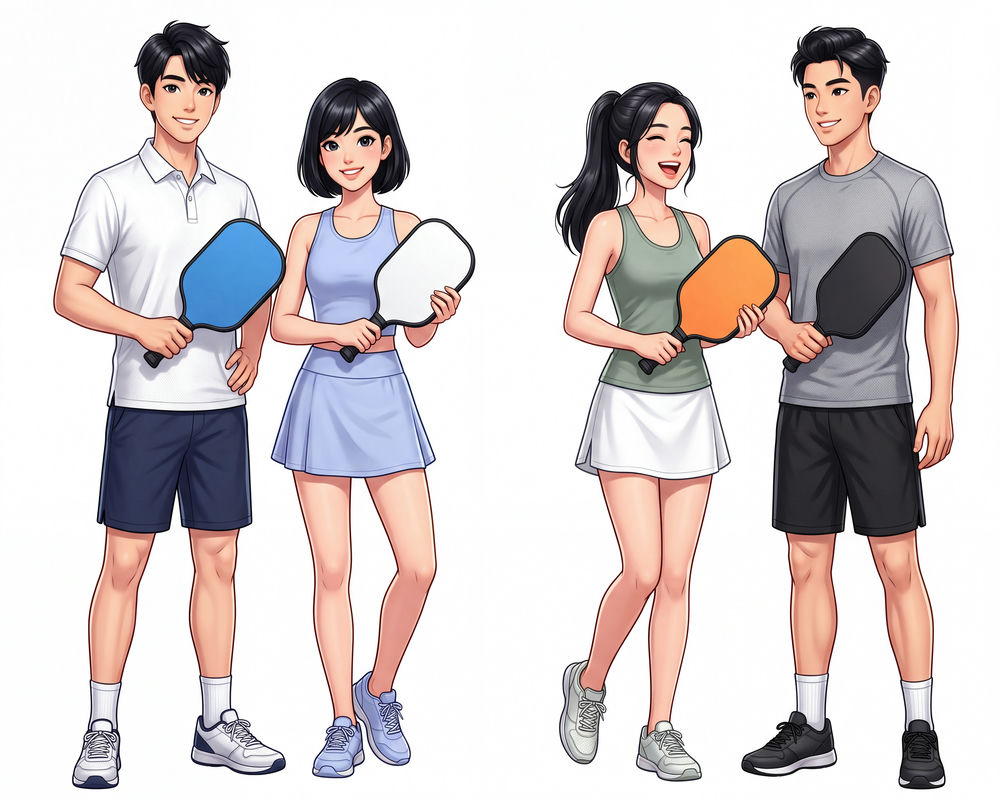 Cặp Đôi Nam Nữ Chơi Pickleball, Trò Chơi Pickleball (7)