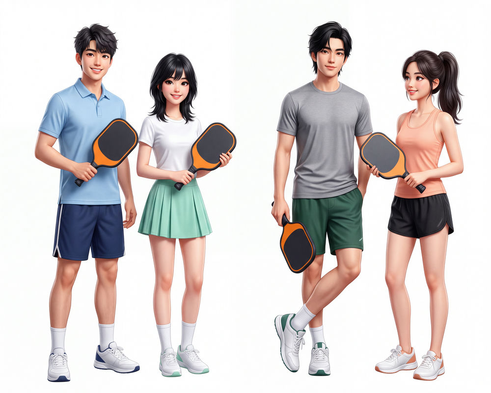 Cặp Đôi Nam Nữ Chơi Pickleball, Trò Chơi Pickleball (8)