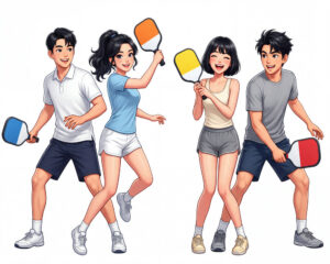 Cặp Đôi Nam Nữ Chơi Pickleball, Trò Chơi Pickleball (9)