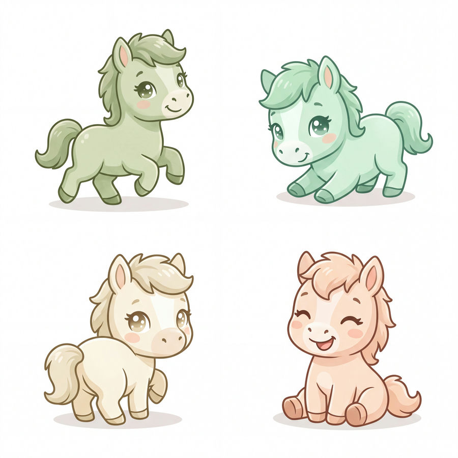 Chibi Ngựa, Unicorn, Ngựa Sinh Nhật (11)