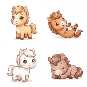 Chibi Ngựa, Unicorn, Ngựa Sinh Nhật  (12)