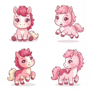 Chibi Ngựa, Unicorn, Ngựa Sinh Nhật  (13)