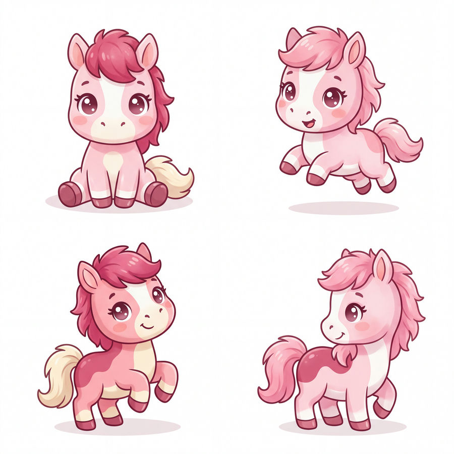 Chibi Ngựa, Unicorn, Ngựa Sinh Nhật (13)