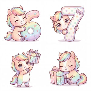 Chibi Ngựa, Unicorn, Ngựa Sinh Nhật  (15)