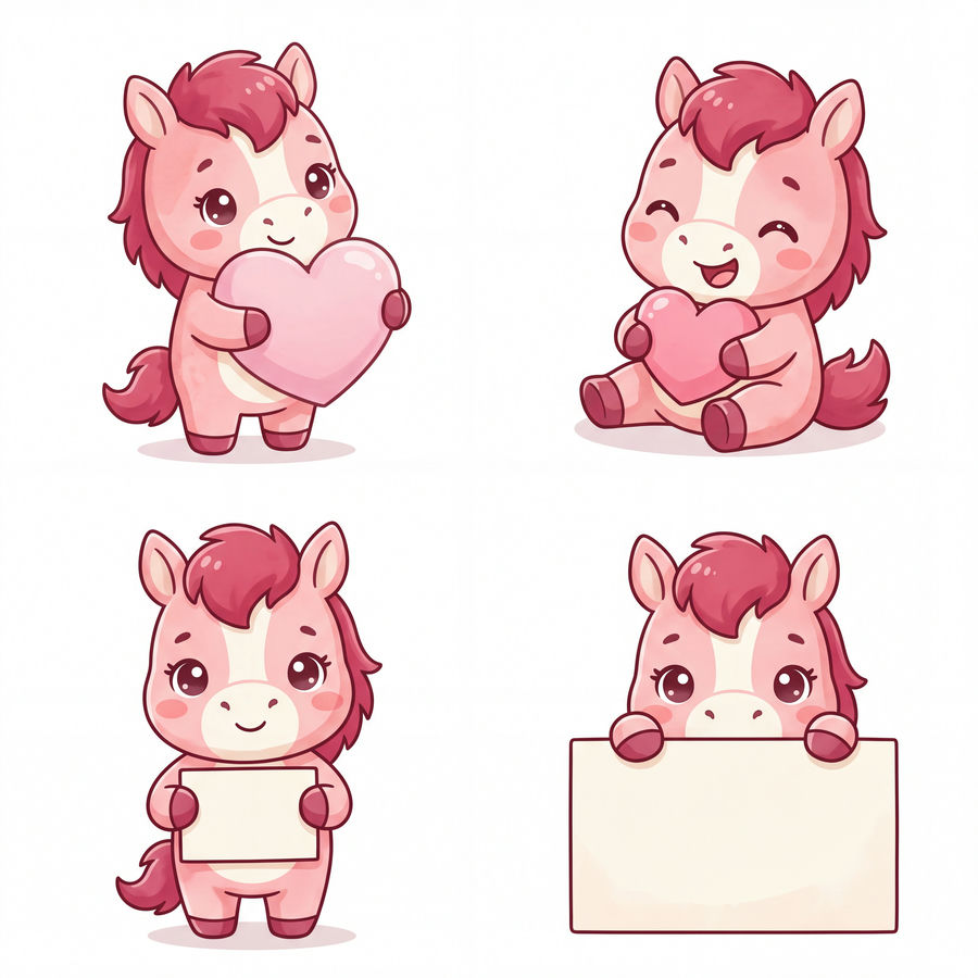Chibi Ngựa, Unicorn, Ngựa Sinh Nhật (20)