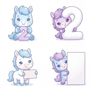 Chibi Ngựa, Unicorn, Ngựa Sinh Nhật  (22)