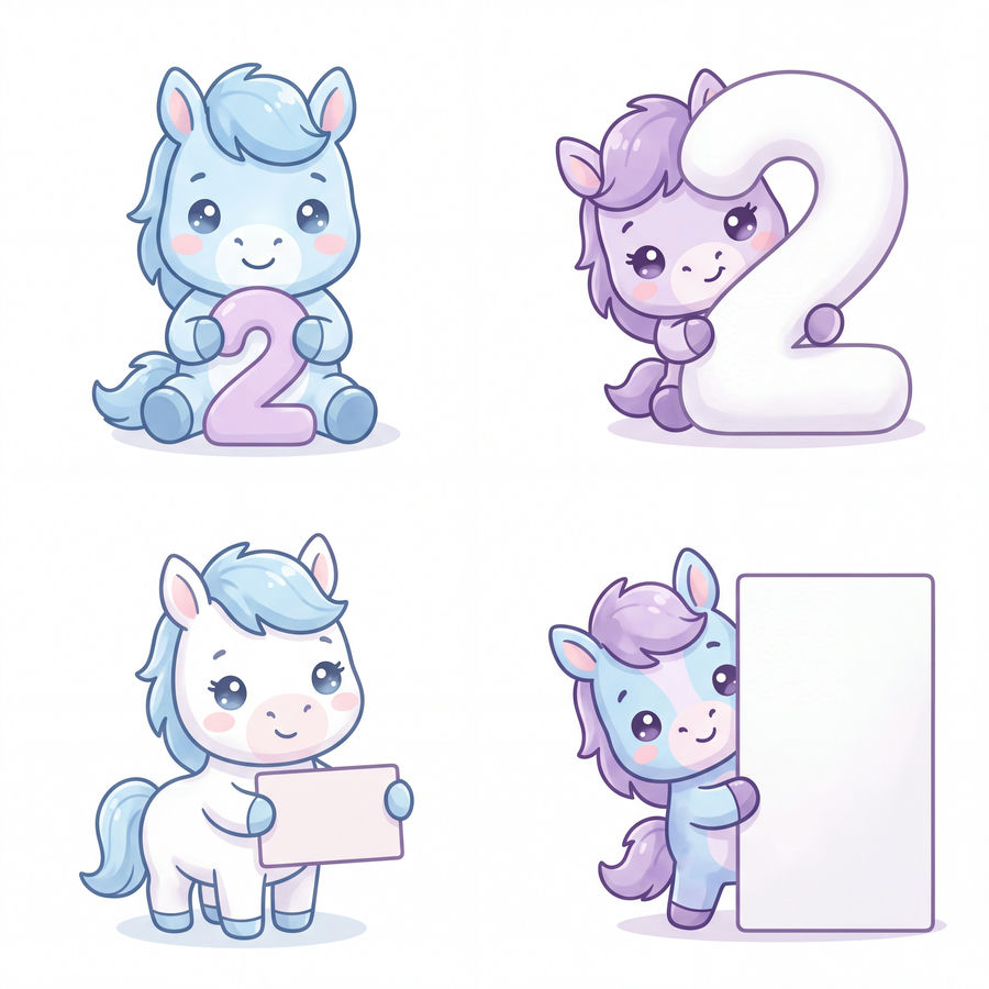Chibi Ngựa, Unicorn, Ngựa Sinh Nhật (22)