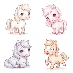 Chibi Ngựa, Unicorn, Ngựa Sinh Nhật  (23)