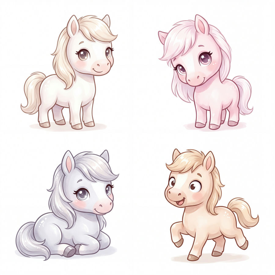 Chibi Ngựa, Unicorn, Ngựa Sinh Nhật (23)