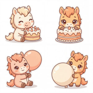 Chibi Ngựa, Unicorn, Ngựa Sinh Nhật  (35)
