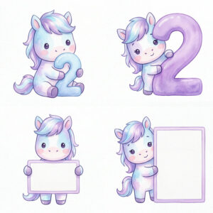 Chibi Ngựa, Unicorn, Ngựa Sinh Nhật  (36)
