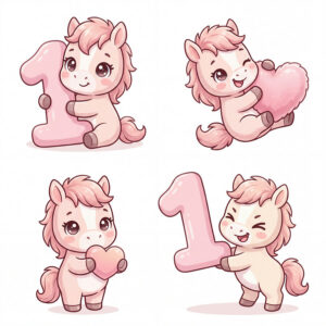 Chibi Ngựa, Unicorn, Ngựa Sinh Nhật  (37)