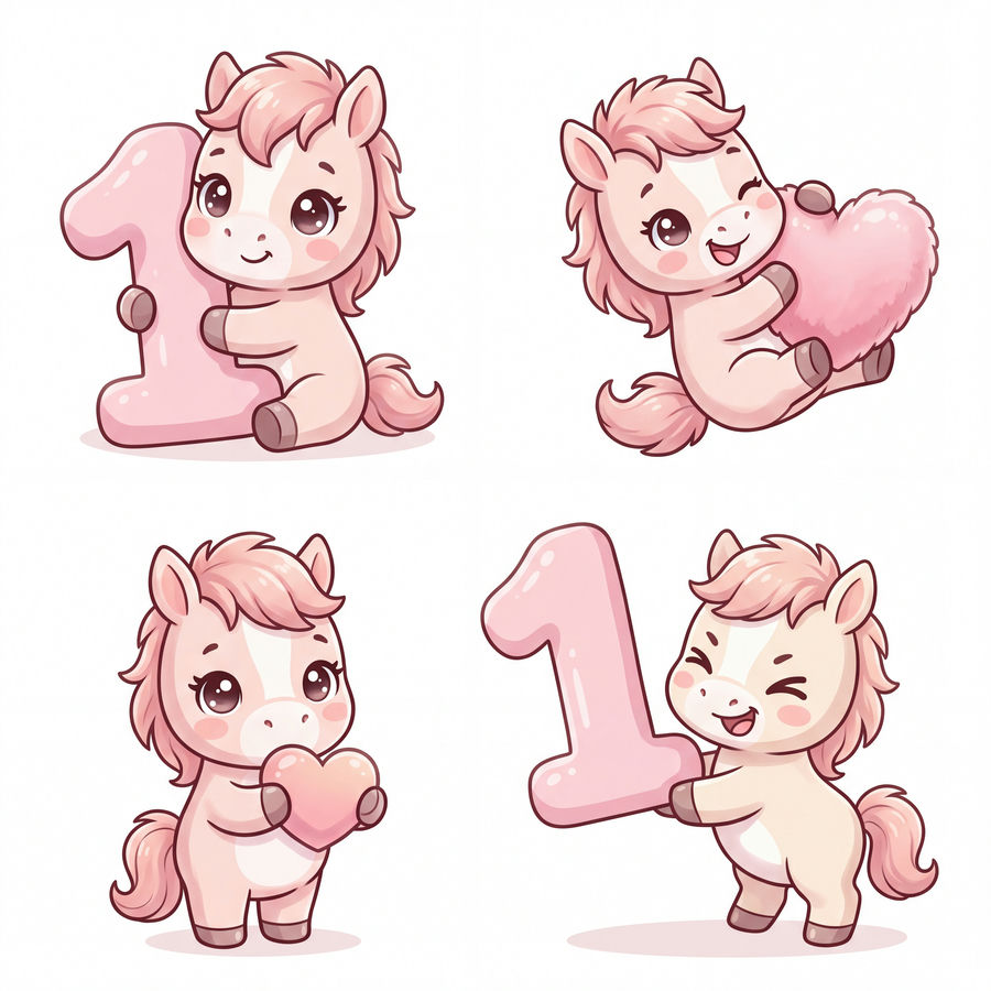 Chibi Ngựa, Unicorn, Ngựa Sinh Nhật (37)