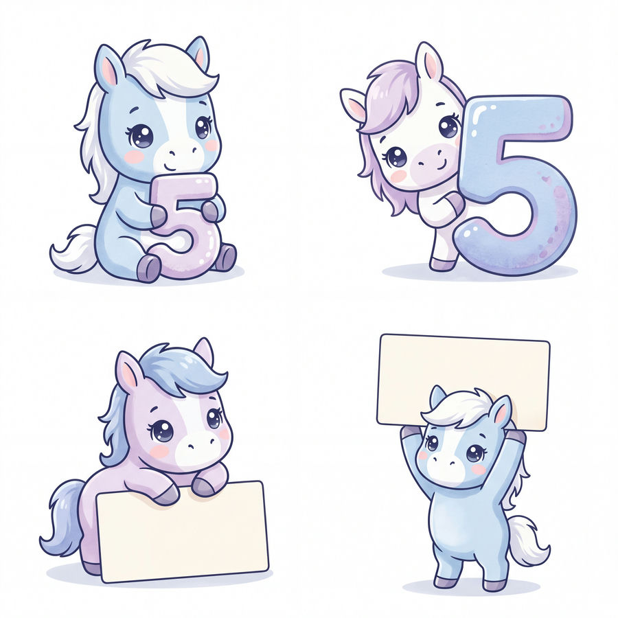 Chibi Ngựa, Unicorn, Ngựa Sinh Nhật (39)