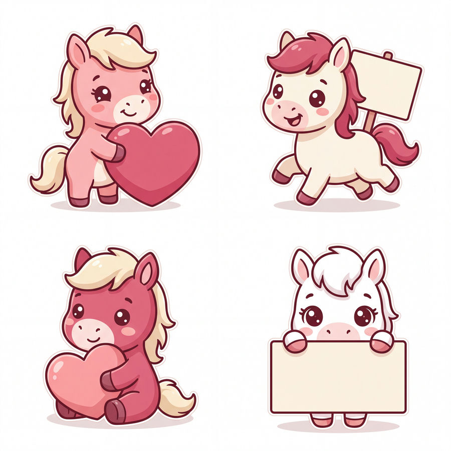 Chibi Ngựa, Unicorn, Ngựa Sinh Nhật (4)