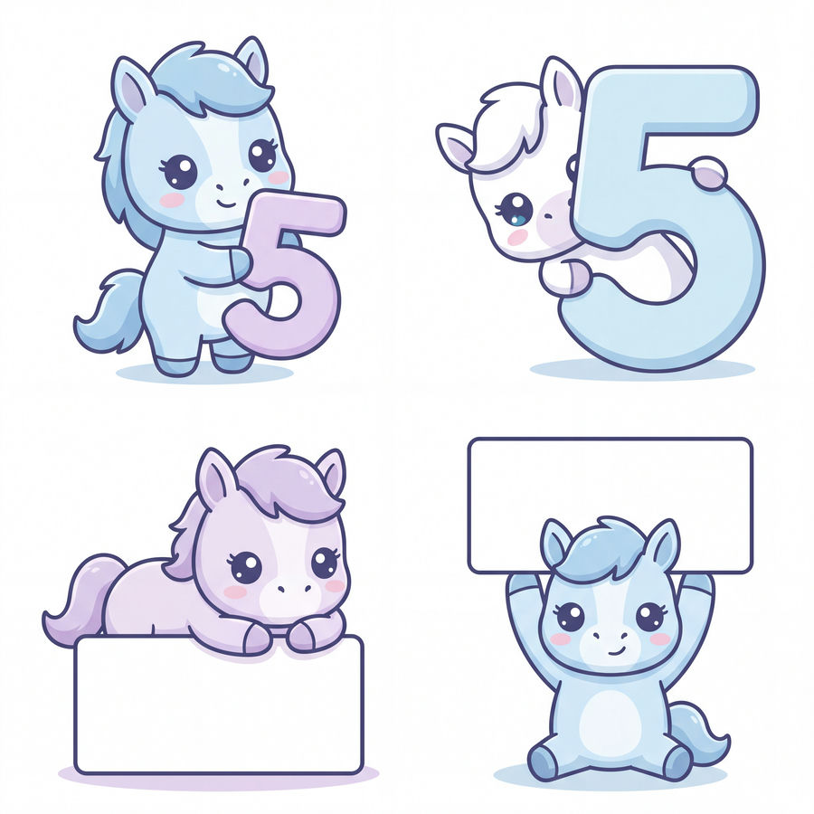 Chibi Ngựa, Unicorn, Ngựa Sinh Nhật (40)