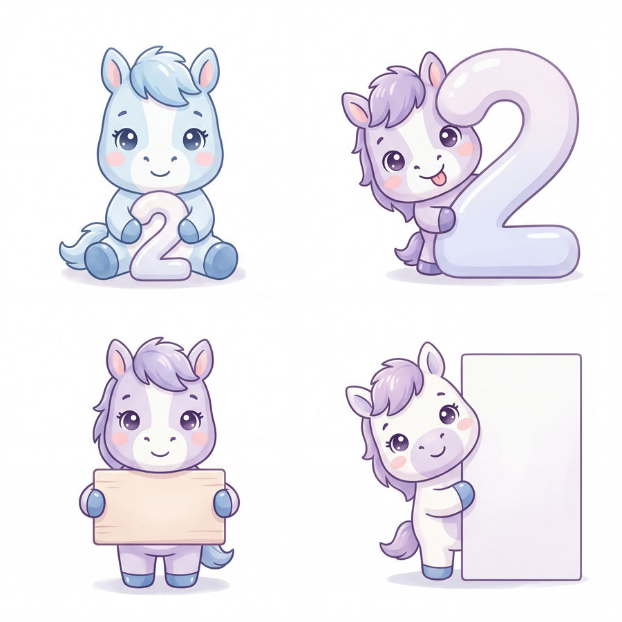 Chibi Ngựa, Unicorn, Ngựa Sinh Nhật (42)