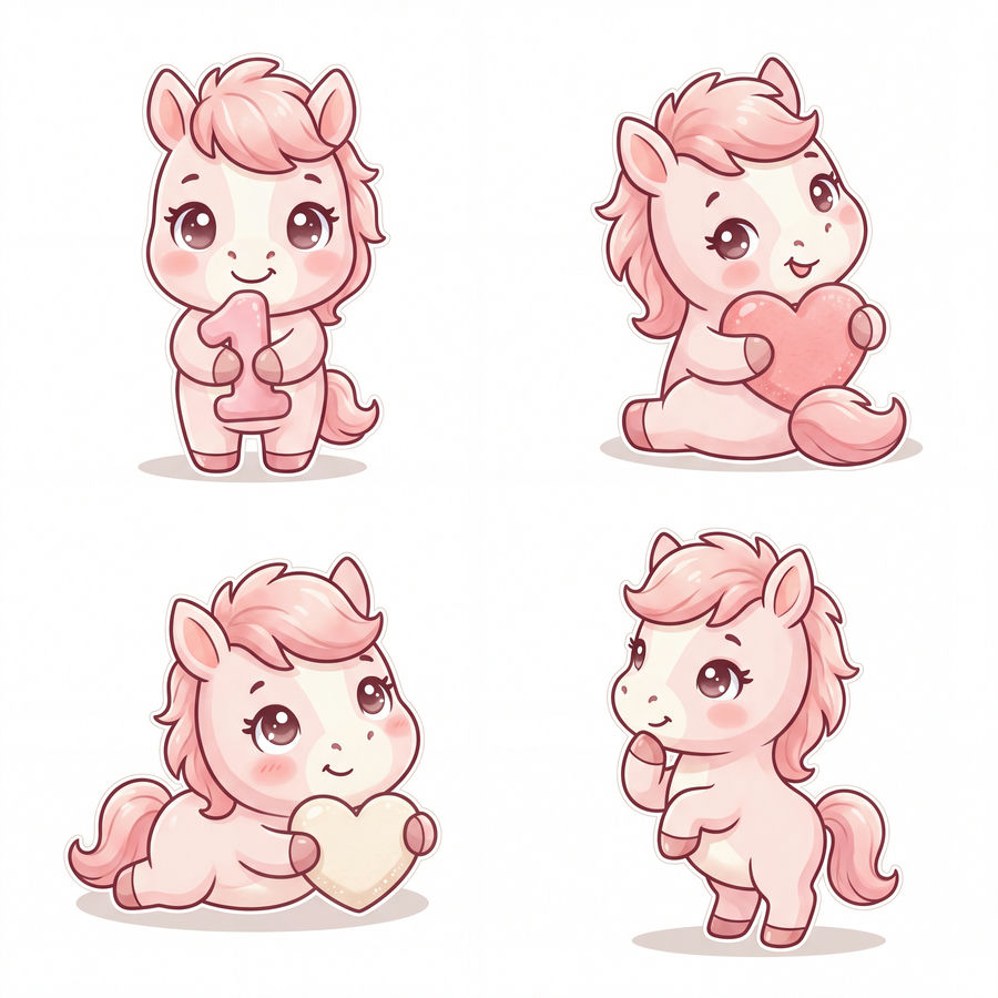 Chibi Ngựa, Unicorn, Ngựa Sinh Nhật (43)