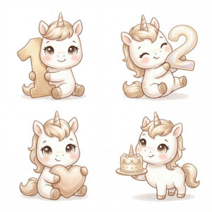Chibi Ngựa, Unicorn, Ngựa Sinh Nhật  (44)